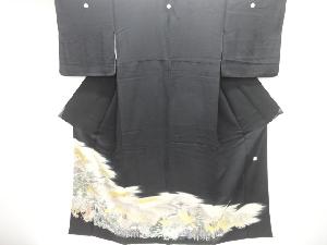 作家物　家屋風景模様留袖(比翼付き)